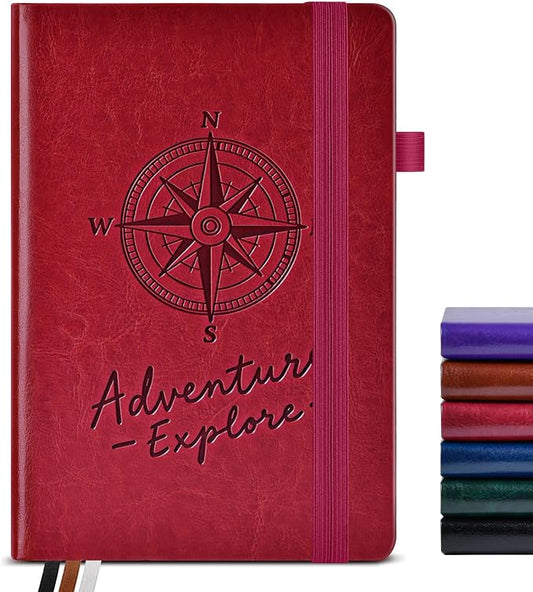 PAIBAS Blank Journal Notebook for Women Men,160 Pages,A5 Hardcover Sketchbook for Drawing, Sketch book, Unlined Notebooks for School,Work, Note Taking,Travel Journals for Writing 5.8"x8.5" (Burgundy)
