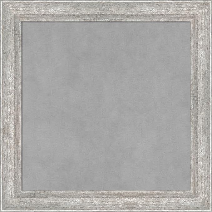 Amanti Art Silver Framed Magnetic Board 19x19 Small Vision Board for use with Magnets, 100% Metal Sheet to Display Items as Office Decor or for Home Organization in mudroom, Kitchen or Kids Room