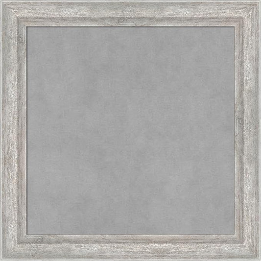 Amanti Art Silver Framed Magnetic Board 19x19 Small Vision Board for use with Magnets, 100% Metal Sheet to Display Items as Office Decor or for Home Organization in mudroom, Kitchen or Kids Room