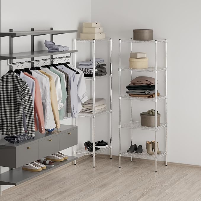 Regal Altair 18" Deep x 24" Wide x 74" Height Wire Shelving Kit | 5-Tier | NSF Commercial Storage Rack Unit