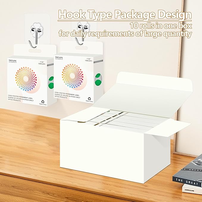 Green 1 Inch Round Color Coding Dot Labels, 10 Rolls 10000 Dot Stickers in Dispenser Box - Permanent Adhesion, Vibrant Colors, Highly Visible