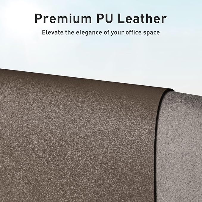 Aothia Leather Desk Pad Protector, Large Mouse Pad, Office Mat, Non-Slip PU Leather Blotter, Laptop Desk Pad, Waterproof Writing Pad for Office and Home (Coffee, 23.6" x 13.7")