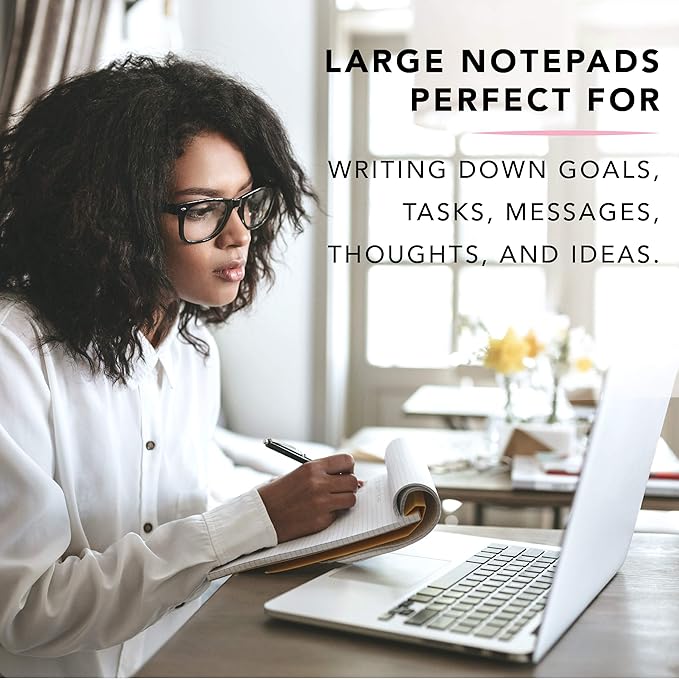 Graphique Large Notepad, Chambray - Notepad with 150 Tear-Off Sheets, 6" x 8" - Perfect for Lists, Notes, and More (LNP162)