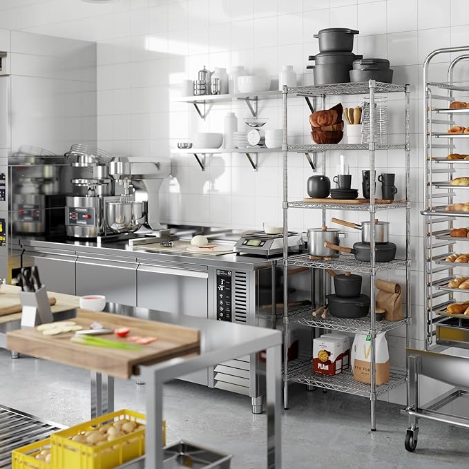 Regal Altair 18" Deep x 24" Wide x 74" Height Wire Shelving Kit | 6-Tier | NSF Commercial Storage Rack Unit