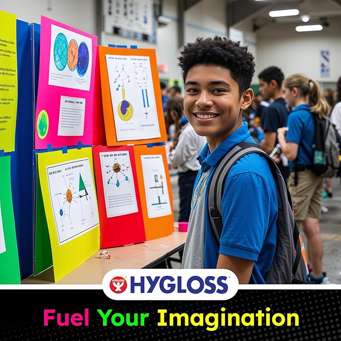 Hygloss Large Poster Board 22x28 - 25 Neon Green Single Color Poster Boards Bulk Pack - 10 Pt. Thickness Colored Poster Board Paper for Projects, Signs, Displays - Posterboard Multipack 22" x 28"