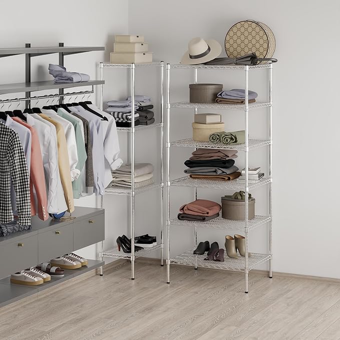 Regal Altair 24" Deep x 30" Wide x 74" Height Wire Shelving Kit | 6-Tier | NSF Commercial Storage Rack Unit