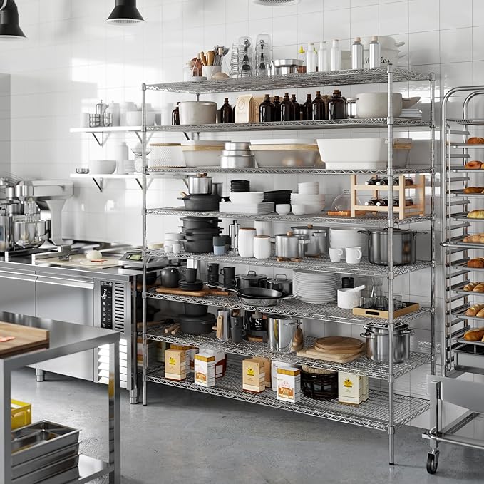 Regal Altair 24" Deep x 72" Wide x 86" Height Wire Shelving Kit | 8-Tier | NSF Commercial Storage Rack Unit