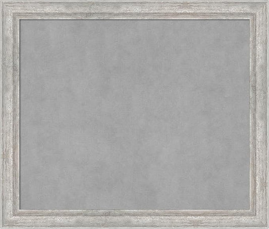 Amanti Art Silver Framed Magnetic Board 23x27 Medium Vision Board for use with Magnets, 100% Metal Sheet to Display Items as Office Decor or for Home Organization in mudroom, Kitchen or Kids Room