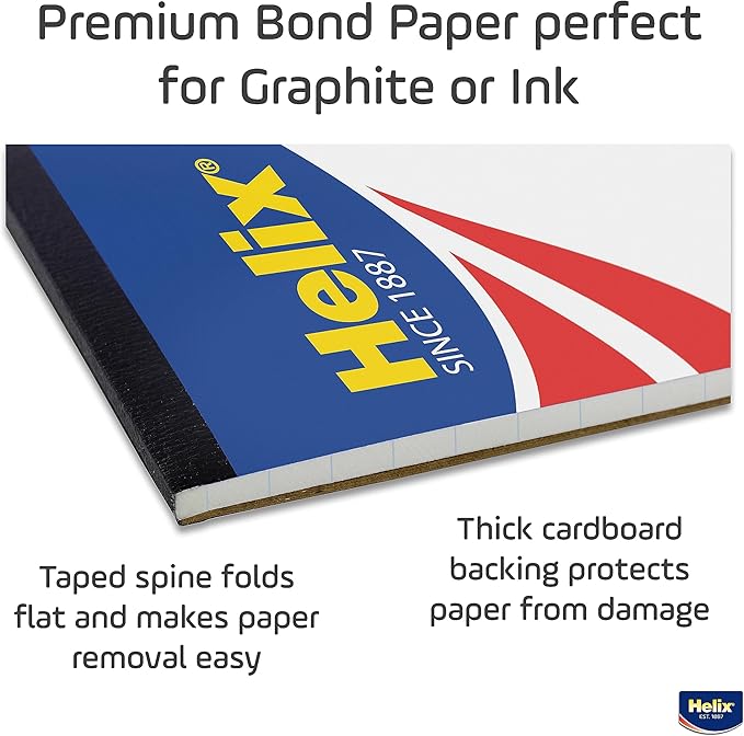 Maped Helix Bond Pad, 4 X 4 Grid, 17 x 22 Inches, 50 Sheets, White (37996)