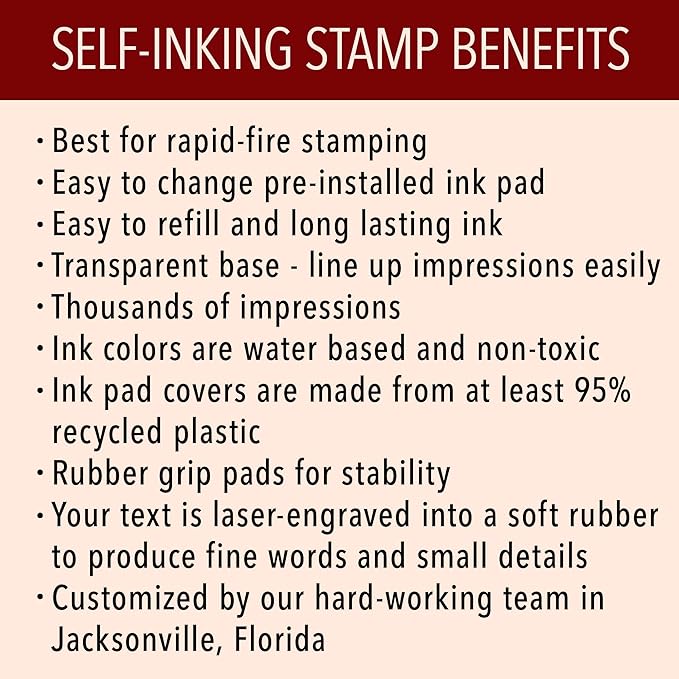 The Duncans Personalized Self-Inking Address Stamp | Envelope Return Address Stamp for Couples and Families | Custom Rubber Address Stamp (1, Xtra Wide)