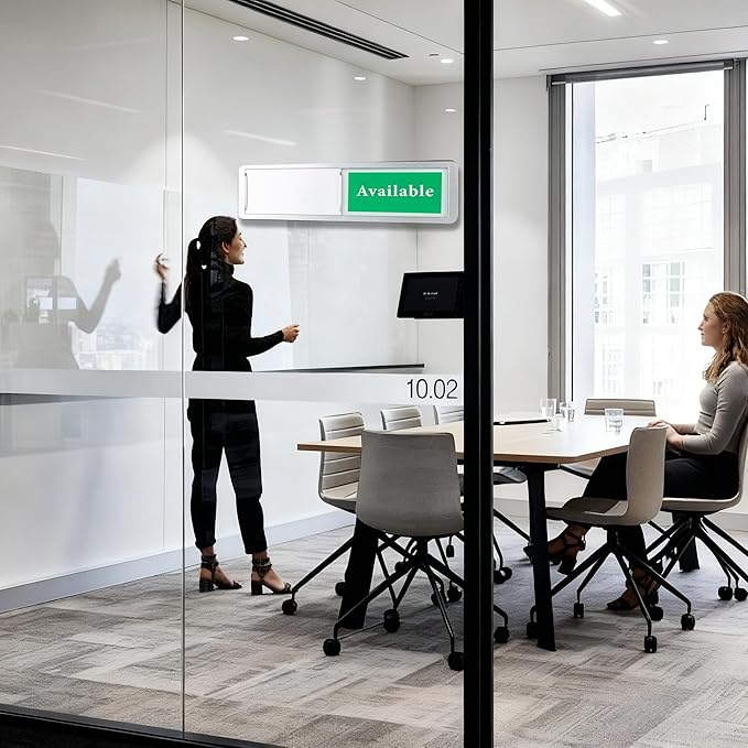 In Use or Available Door Sign for Home Office Restroom Conference Hotels Hospital, Slider Privacy Door Sign Indicate in Use Available, Silver