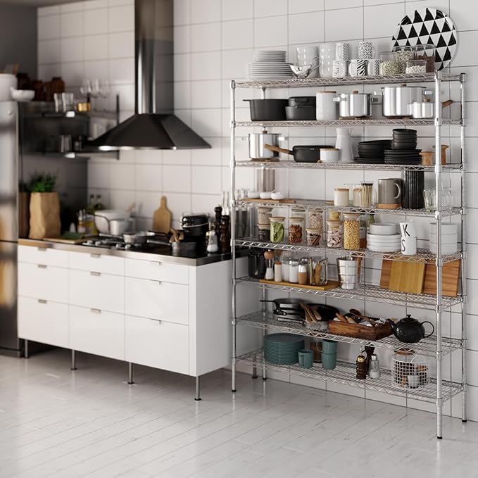 Regal Altair 14" Deep x 54" Wide x 74" Height Wire Shelving Kit | 8-Tier | NSF Commercial Storage Rack Unit