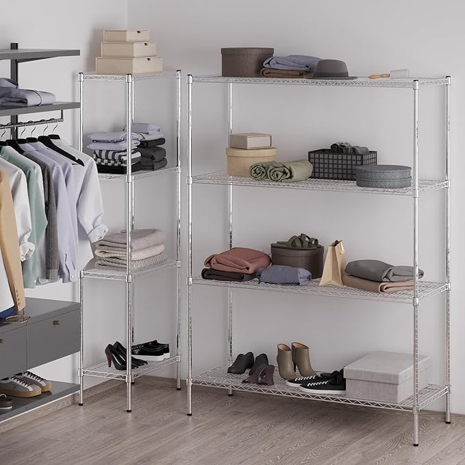 Regal Altair 21" Deep x 54" Wide x 74" Height Wire Shelving Kit | 4-Tier | NSF Commercial Storage Rack Unit