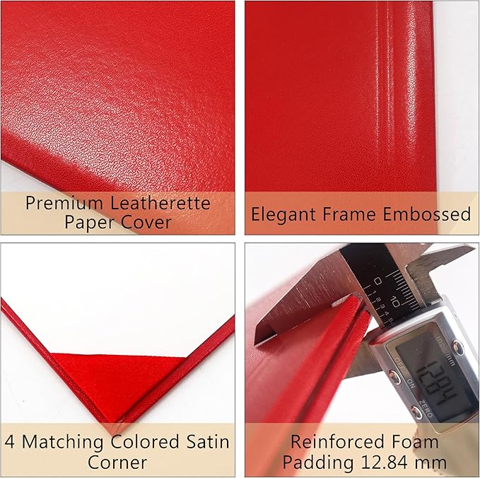 GraduationMall 11"x14" Imprinted Padded Diploma Cover Certificate Holder Red