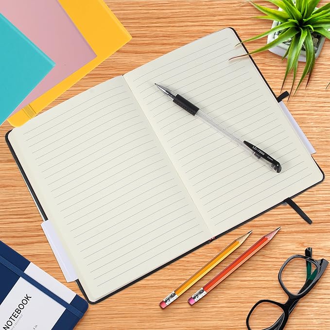 LYDTICK 20 Pack Journals for Writing College Ruled Notebooks Journal in Bulk, Hardcover Notebooks (200Pages) for Note Talking, Lined Bullet Journals for Home School Office, 5.7"x8.4", 5 Colors
