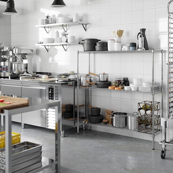 Regal Altair 14" Deep x 54" Wide x 54" Height Wire Shelving Kit | 3-Tier | NSF Commercial Storage Rack Unit