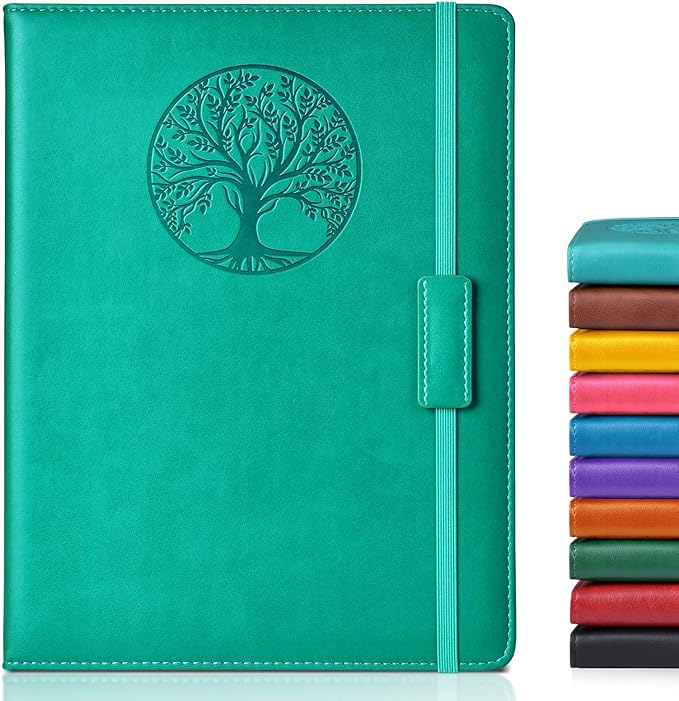 Biuwory Lined Journal Notebook for Women Men,256 Pages B5 Large Hardcover Leather Journals for Writing,Travel,Business,Work & School,College Ruled Notebooks for Note Taking,Diary Notepad 7.8"×10.2"