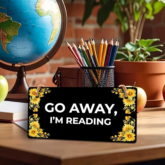 Signs ByLITA Sunflower Corners Black Background Personalized Hanging Wall or Door Sign (5 x 10") | Custom Signage for Your Home & Business
