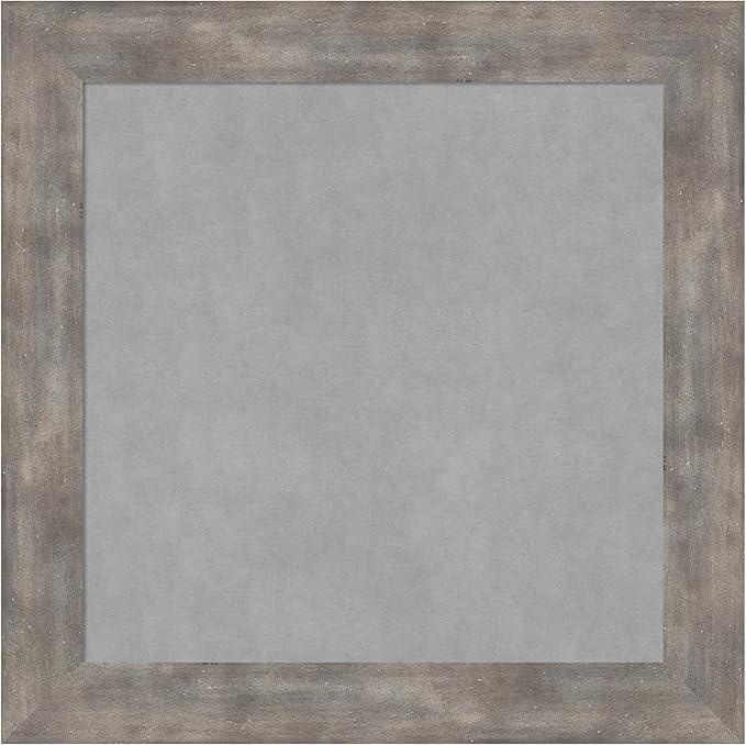 Amanti Art Silver Framed Magnetic Board 15x15 X-Small Vision Board for use with Magnets, 100% Metal Sheet to Display Items as Office Decor or for Home Organization in mudroom, Kitchen or Kids Room