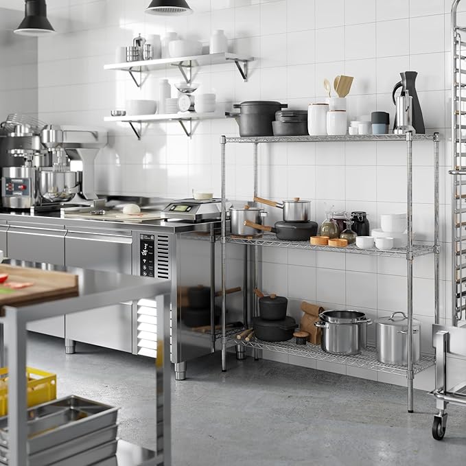 Regal Altair 14" Deep x 48" Wide x 54" Height Wire Shelving Kit | 3-Tier | NSF Commercial Storage Rack Unit