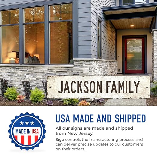 Rustic Custom Sign, Personalized Metal Signs, Gift for Him Men Dad, Man Cave, Indoor and Outdoor Use, 4x18 Inches, ACM, Fade Resistant, Made in the USA