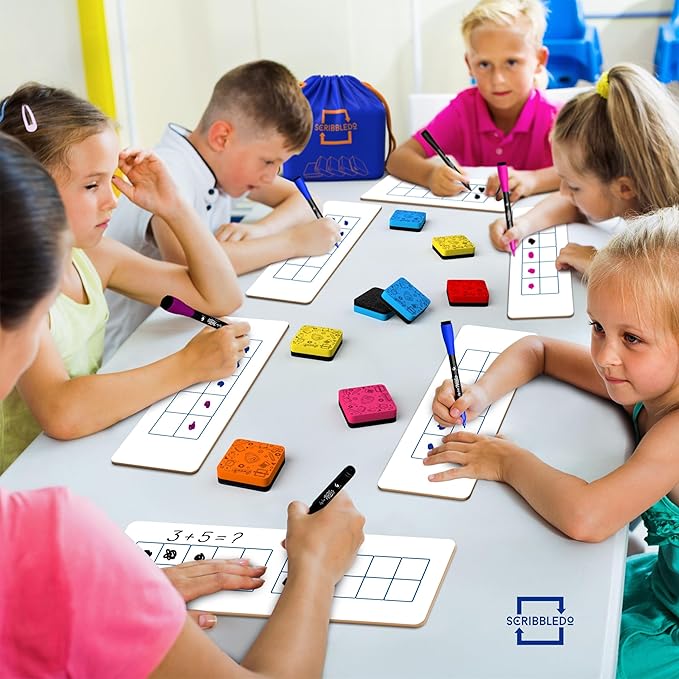 12 Pack Dry Erase Erasers Assorted Colors Magnetic Whiteboard Erasers for Kids and Students - Smudge Free Small Dry Erase for Classroom Home, School and Office