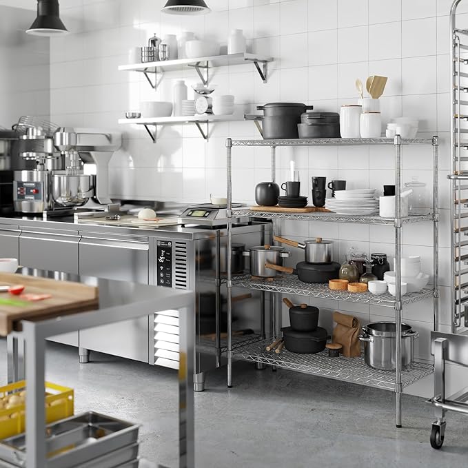 Regal Altair 18" Deep x 42" Wide x 54" Height Wire Shelving Kit | 4-Tier | NSF Commercial Storage Rack Unit