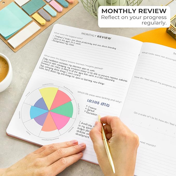 Clever Fox Planner PRO – Weekly & Monthly Life Planner to Increase Productivity, Time Management and Hit Your Goals, 8.5x11″ (Orange)