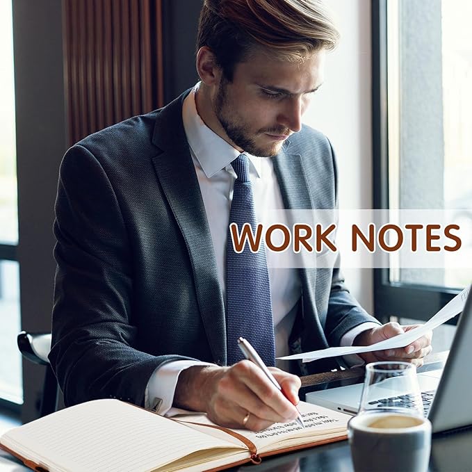 Qeeenar 24 Pack Leather Notebook Journals Bulk 5.7" x 8.3" Harder Cover A5 Journals for Writing Men Women Leather Travel Notebooks Daily Gifts for Office School (Brown)