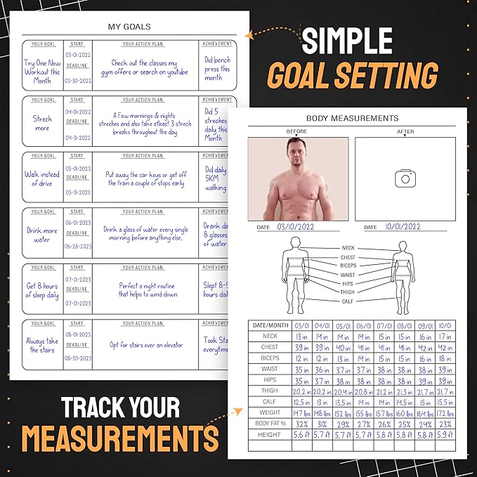 Nextnoid Hardcover Fitness Journal Workout Planner for Men & Women - A5 Sturdy Workout Log Book to Track Gym & Home Workouts - Burgundy