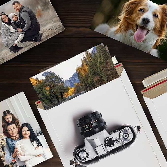 Rigid Mailers 9.25 x 11.75 Inch – 50 Pack White Self Seal Stay Flat Cardboard Envelopes – No Bend Mailing Envelopes for Photos, Documents, Certificates, Books, Magazines & Art Prints