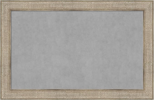 Amanti Art Silver Framed Magnetic Board 30x46 Large Vision Board for use with Magnets, 100% Metal Sheet to Display Items as Office Decor or for Home Organization in mudroom, Kitchen or Kids Room