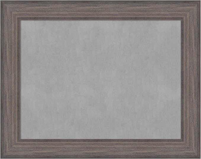 Amanti Art Grey Framed Magnetic Board 23x29 Medium Vision Board for use with Magnets, 100% Metal Sheet to Display Items as Office Decor or for Home Organization in mudroom, Kitchen or Kids Room
