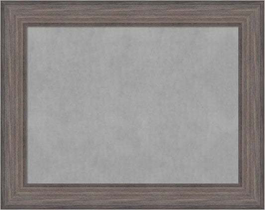 Amanti Art Grey Framed Magnetic Board 23x29 Medium Vision Board for use with Magnets, 100% Metal Sheet to Display Items as Office Decor or for Home Organization in mudroom, Kitchen or Kids Room