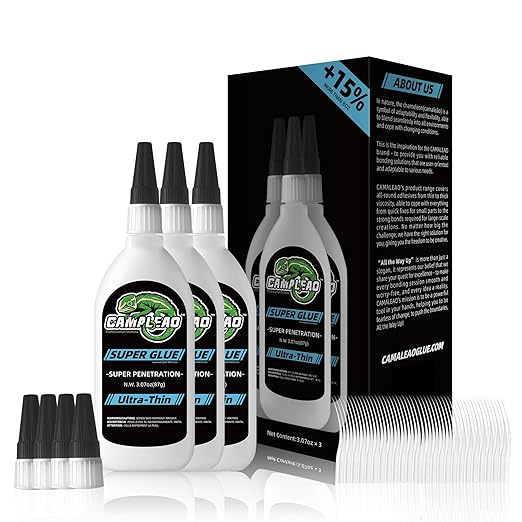 Ultra-Thin Super Glue Liquid Kit 9.2 oz, Fast Drying Clear Superglue for Plastic Metal Glass Shoe 3D Printing, Instant Cyanoacrylate Adhesive for Woodworking Stabilizing CA Finish Jewelry Inlay