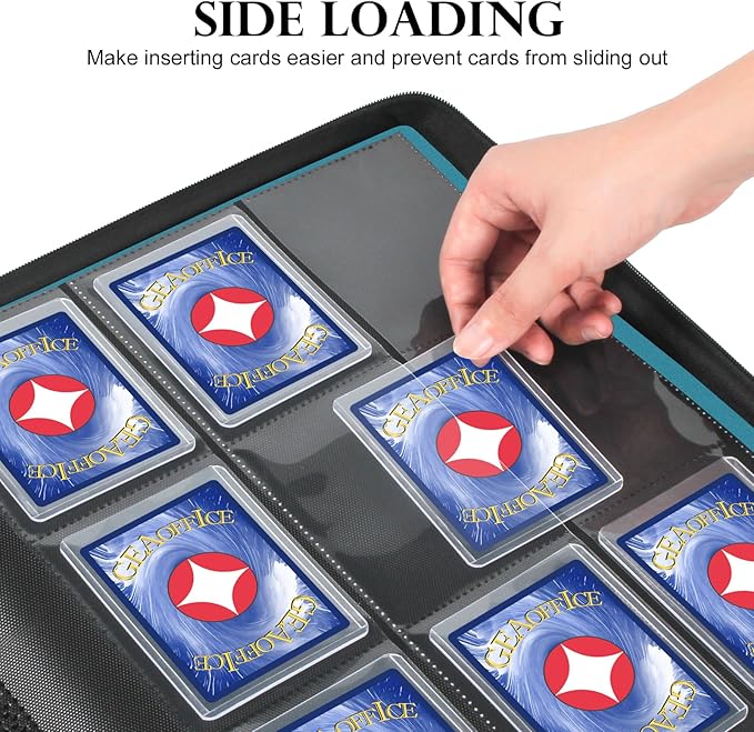 GEAoffice Archival Safe Top Loader Binder Holds 324 Cards, 9 Pocket Trading Card Binder for Toploader 3"×4" Rigid, Premium Card Collection Album Folder Holder for MTG, TCG, Sports Cards, White