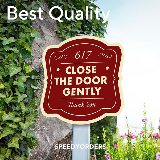 Custom Decorative Outdoor Metal Sign - Personalized Aluminum Driveway Sign, Waterproof, Made in USA - Design 3 Red Brick 8x8 In