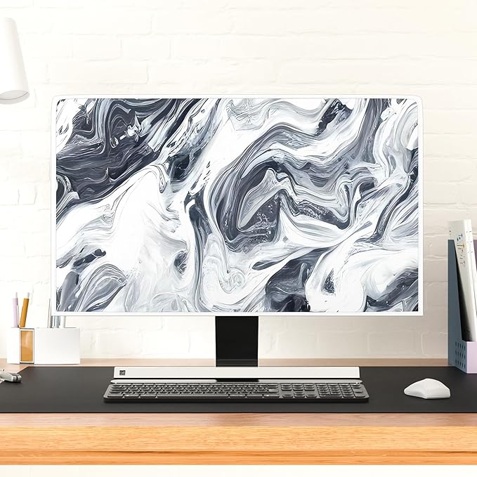 Baocicco Abstract Gray Marble Waterproof 80 Inch Television Cover Anti-Static Dustproof Protective Television Covers for TV Screen Abstract Modern TV Dust Cover for Home LED LCD OLED TVs