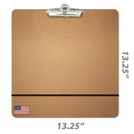 Officemate 13.25" x 13.25" Portable Sketch Board for Artists, Classrooms, or Design and Drafting (83091)