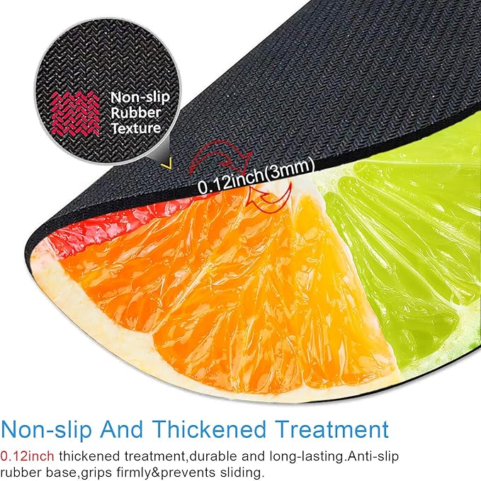 IMAYONDIA Lemon Mouse Pad,Round Tropical Fruit Mousepad,Citrus Fruit Mouse Pad Small For Desk,Food Mouse Mat,Funny Colorful Cute Mouse Pads,Non-Slip Rubber Round Gaming Mouse Pad,7.9 x 7.9 x 0.12 Inch