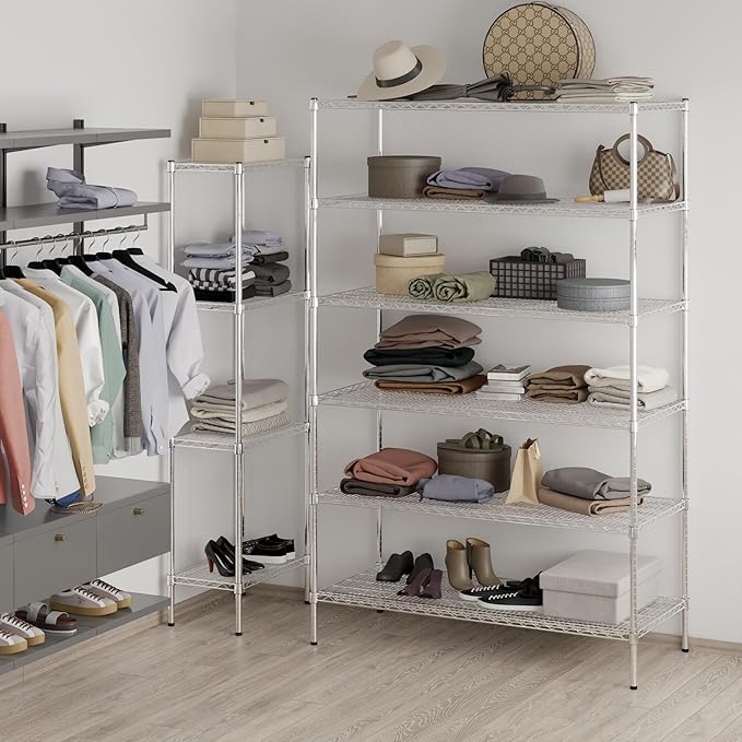 Regal Altair 24" Deep x 54" Wide x 86" Height Wire Shelving Kit | 6-Tier | NSF Commercial Storage Rack Unit