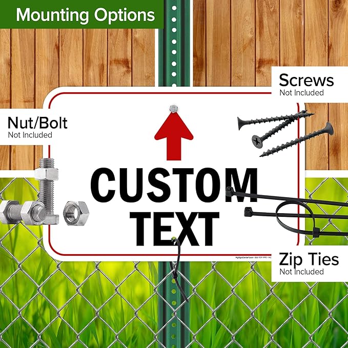 Custom Arrow Directional Sign by My Sign Center - 12x18 Inches, Rust Free .063 Aluminum, Fade Resistant, Made in USA
