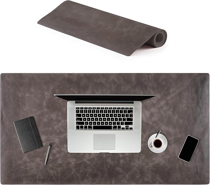 Node Leather - Genuine Leather Desk Mat - Executive Real Leather Desk Pad - Large (18 3/4" X 35 3/4") | Non-Slip Desk Blotter