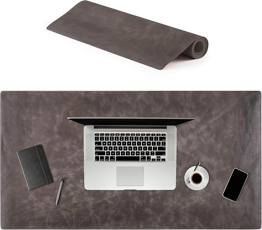 Node Leather - Genuine Leather Desk Mat - Executive Real Leather Desk Pad - Large (18 3/4" X 35 3/4") | Non-Slip Desk Blotter