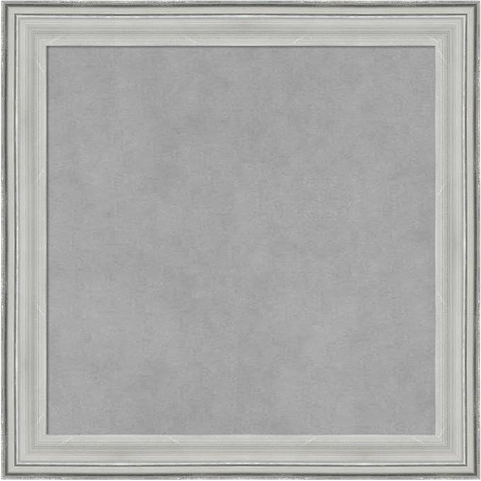 Amanti Art Silver Framed Magnetic Board 19x19 Small Vision Board for use with Magnets, 100% Metal Sheet to Display Items as Office Decor or for Home Organization in mudroom, Kitchen or Kids Room