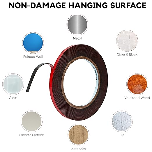 HPP Double Sided Tape, Heavy Duty Tape, Strong and Permanent for Outdoor and Indoor (0.25in x36yard)