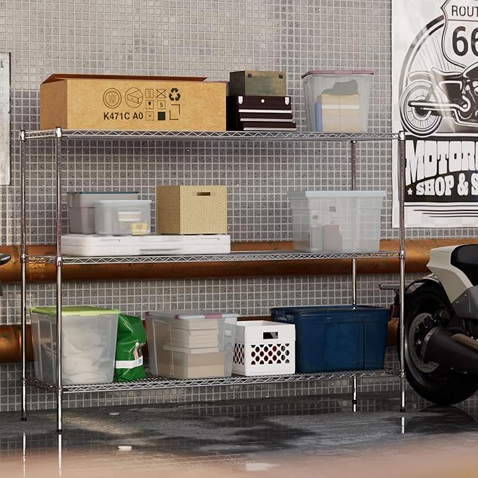 Regal Altair 21" Deep x 72" Wide x 54" Height Wire Shelving Kit | 3-Tier | NSF Commercial Storage Rack Unit