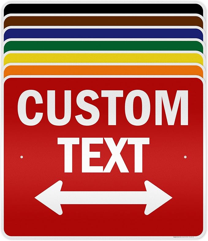 Custom Arrow,Custom Directional Sign, Two way Arrow,24x30 Inches, 3M EGP Reflective, Rust Free .080 Aluminum, Fade Resistant, Made in USA by My Sign Center