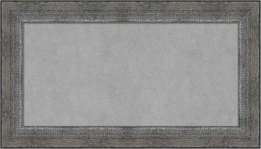 Amanti Art Silver Framed Magnetic Board 16x28 Small Vision Board for use with Magnets, 100% Metal Sheet to Display Items as Office Decor or for Home Organization in mudroom, Kitchen or Kids Room