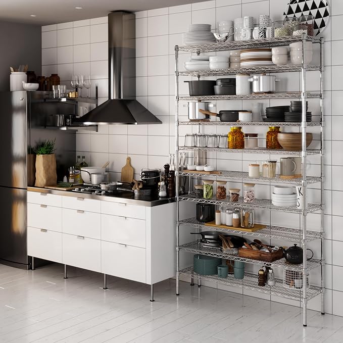 Regal Altair 14" Deep x 48" Wide x 86" Height Wire Shelving Kit | 10-Tier | NSF Commercial Storage Rack Unit
